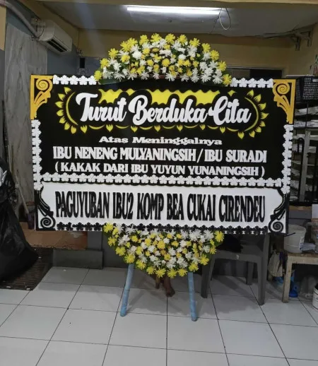 Papan Bunga Duka Cempaka Putih Barat